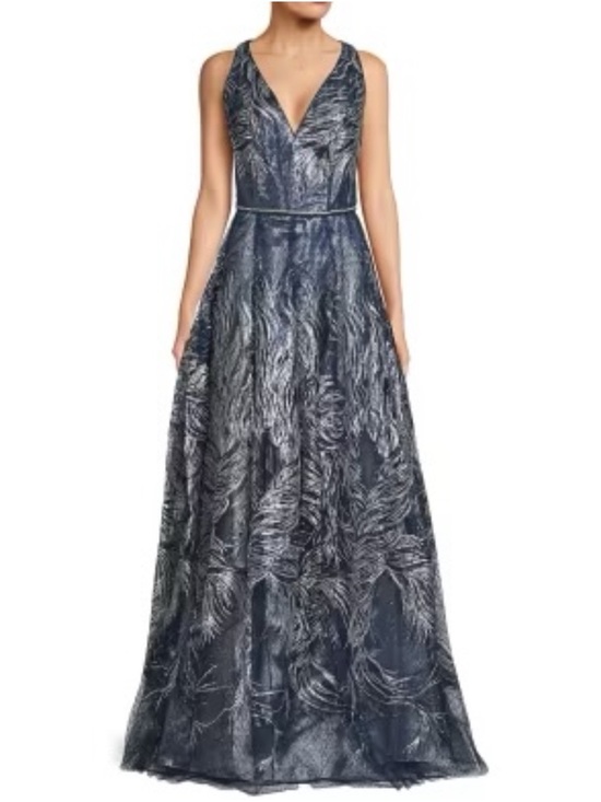Rene Ruiz Dresses & Skirts - NWT: Rene Ruiz Collection | V-Neck Sequin Navy A-Line Evening Formal Dress